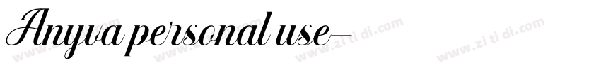 Anyva personal use字体转换